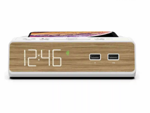 Nonstop Station W Hotel Alarm Clock with Qi Wireless Charging and Dual USB Outlets – NSW WW, NSW BK TWS Transworld Hotel Tech Accessories