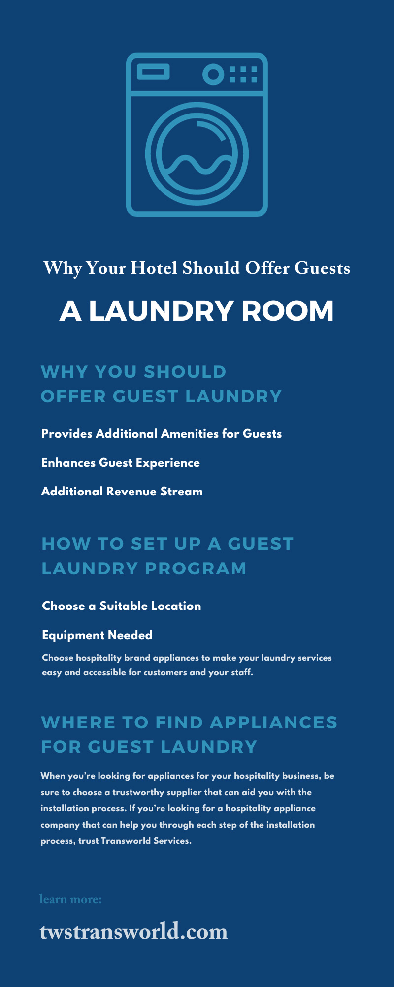 Why Your Hotel Should Offer Guests a Laundry Room
