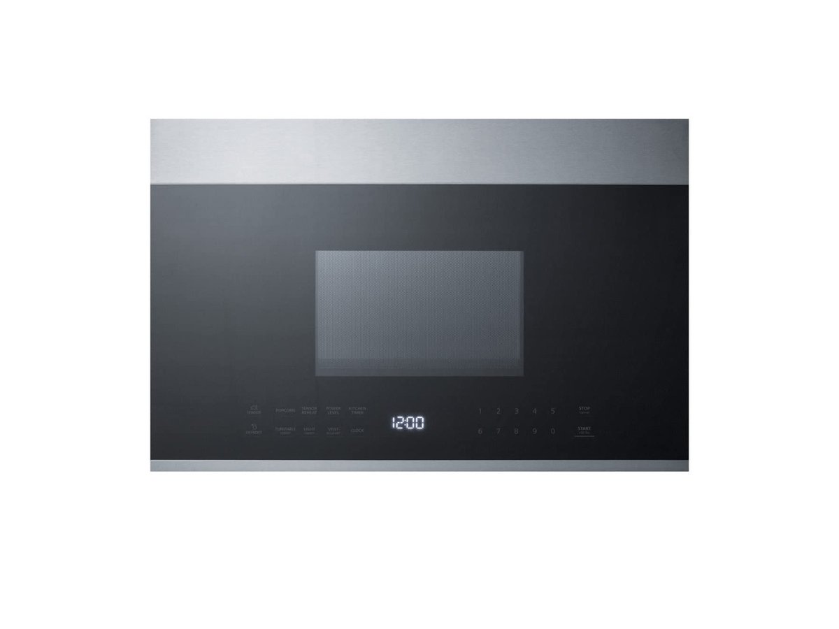Summit 24" Over-the-Range Microwave in Stainless Steel/Black - MHOTR24SS
