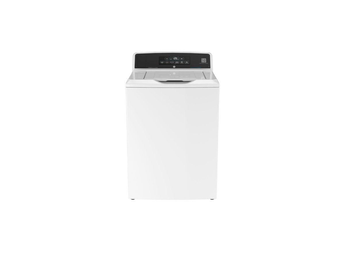 GE 3.8 cu. ft. Capacity Commercial Washer with Built-In App Payment System and Coin Drop - VTW565ASVWB