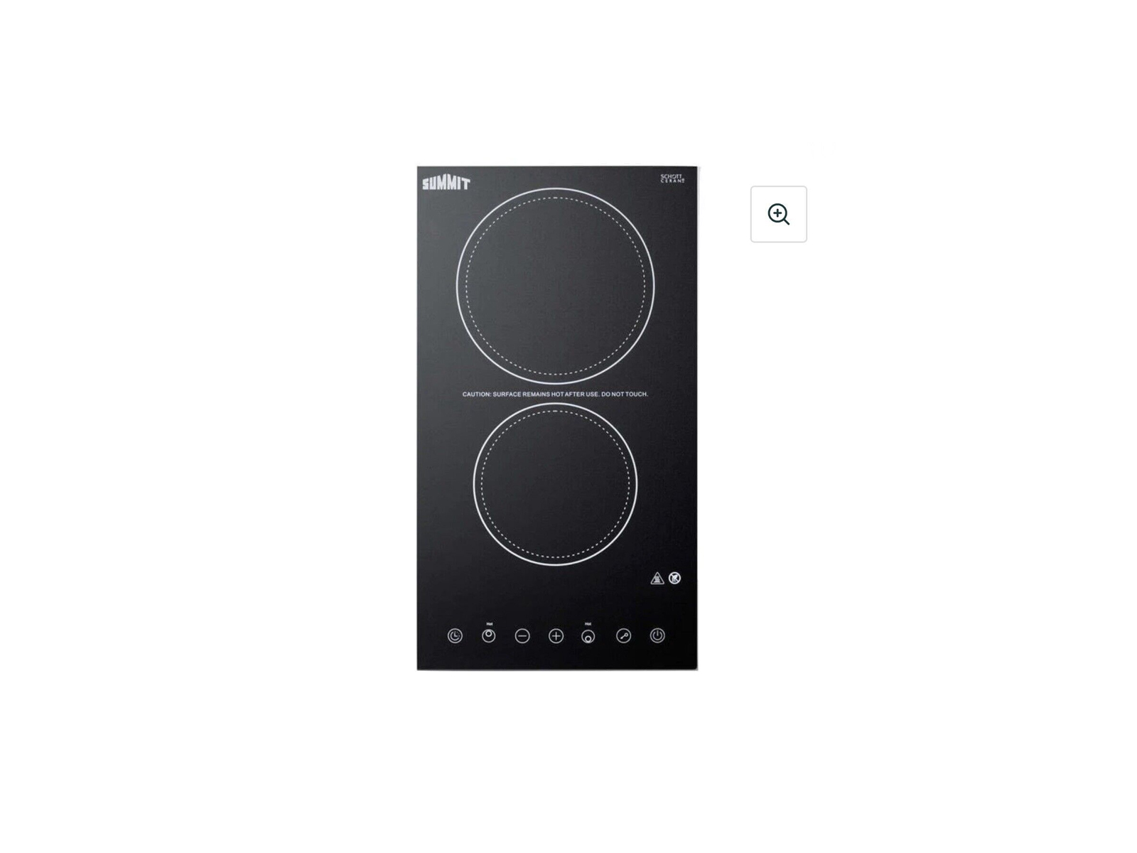 Summit Radiant 2 Burner Cooktop 230V - CR2B23T3B