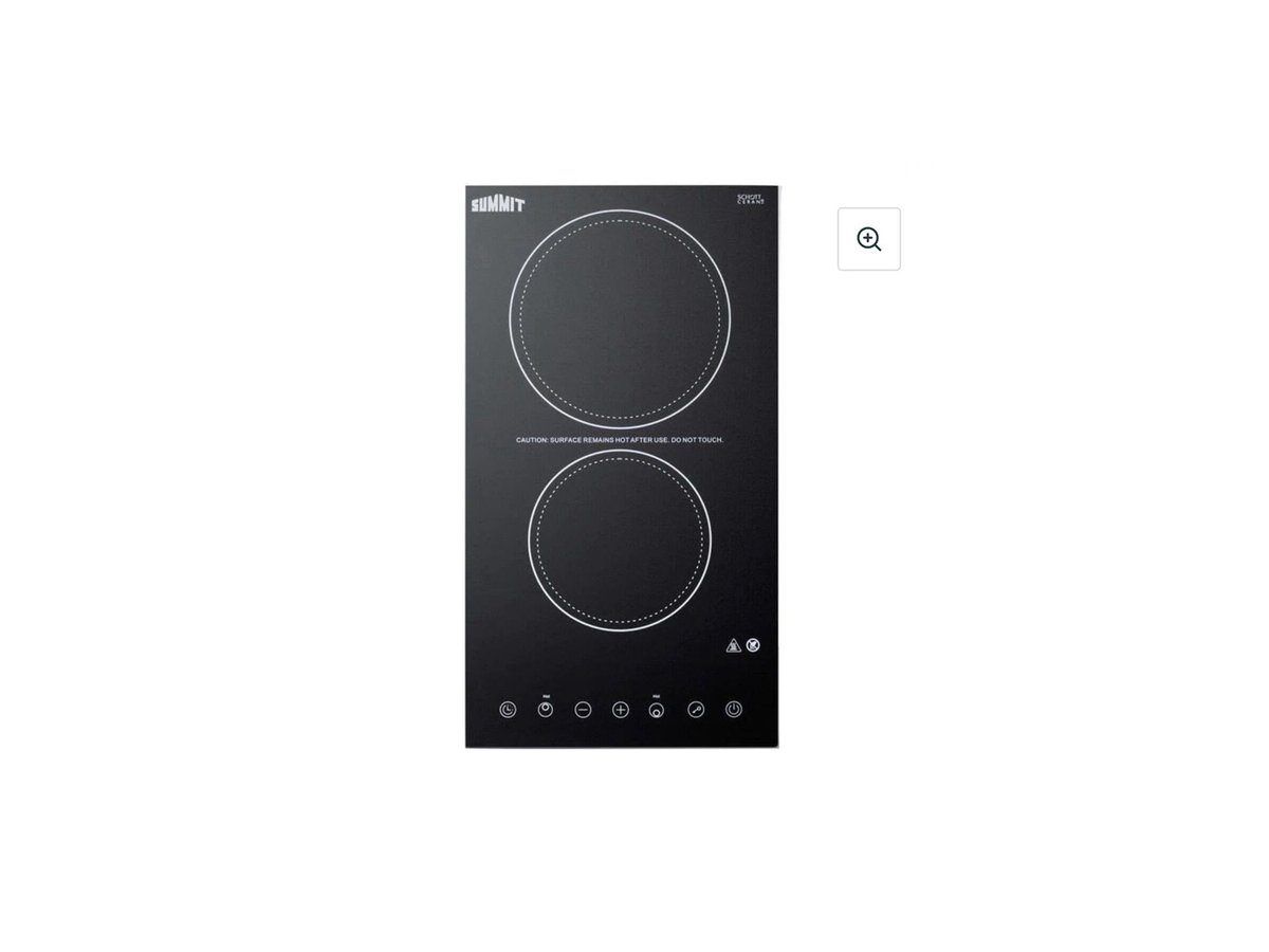 Summit Radiant 2 Burner Cooktop 230V - CR2B23T3B