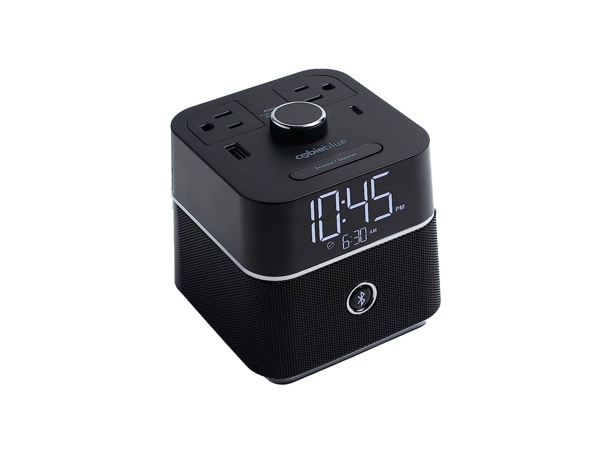 BrandStand CubieBlue Combination Bluetooth Speaker, Power and Alarm - BPEBL