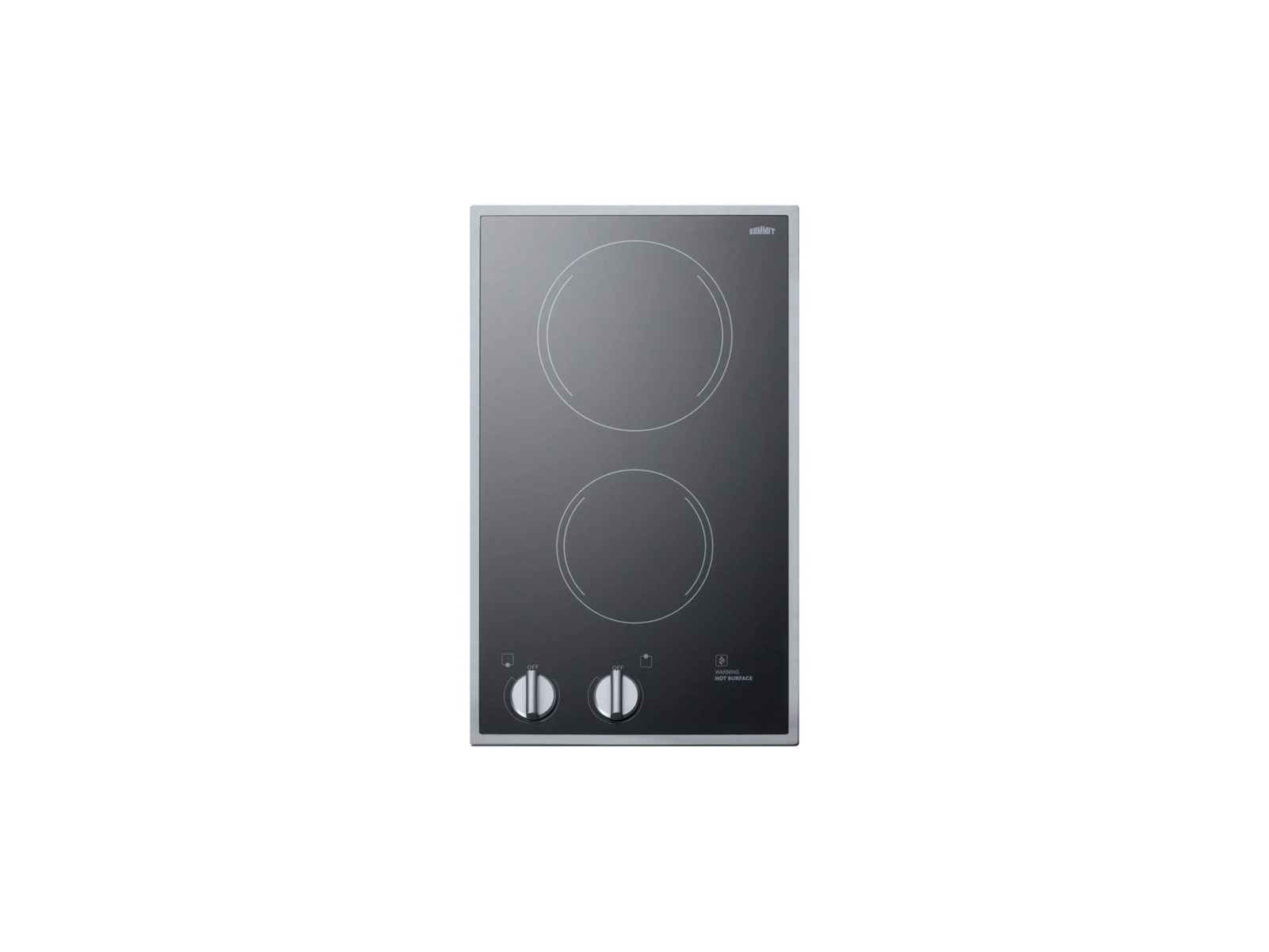 Summit Radiant 2 Burner Cooktop 220/240V - CR2B22ST