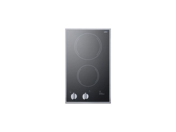 Summit Radiant 2 Burner Cooktop 220/240V - CR2B22ST - Image 1