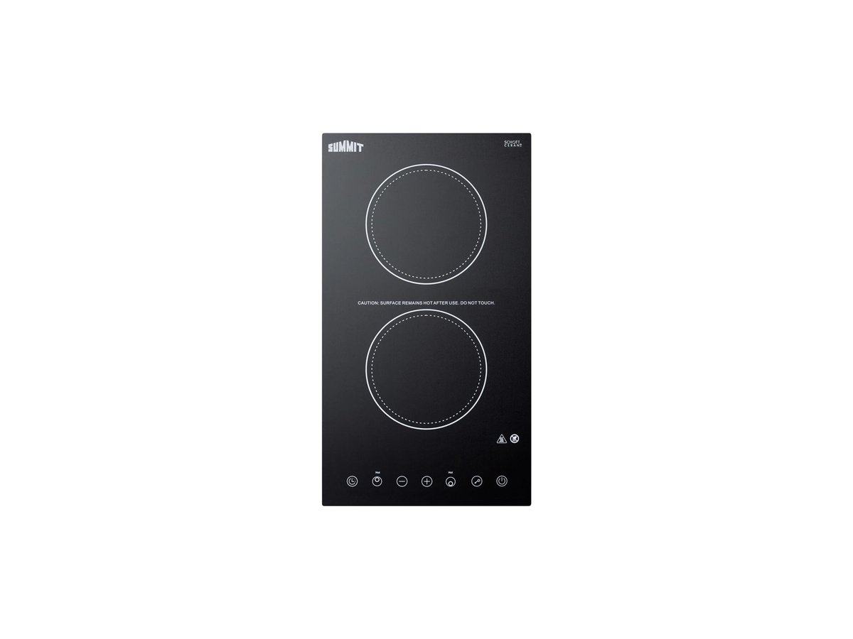 Summit Radiant 2 Burner Cooktop 115V - CR2B15T1B