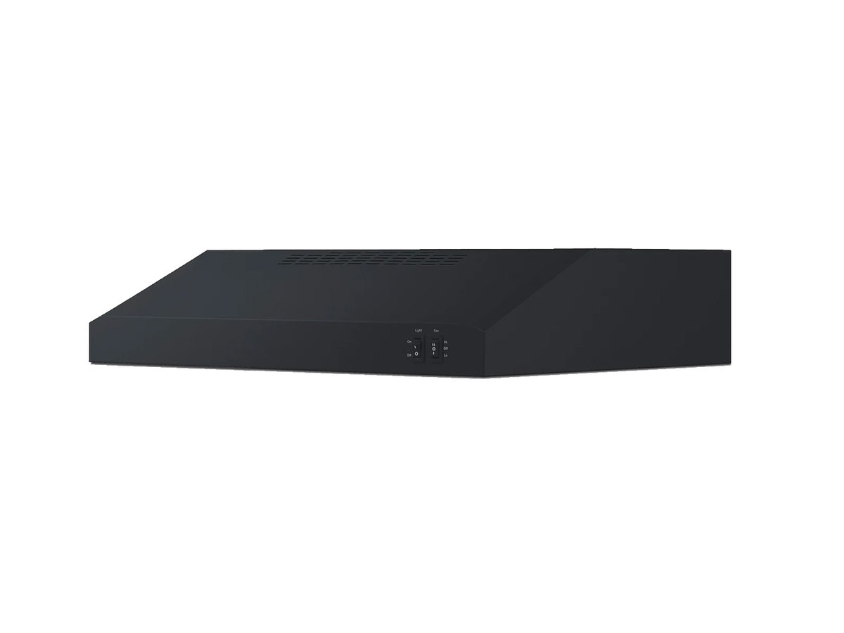 Summit 24" Under Cabinet Convertible Range Hood in Black - HC24BB
