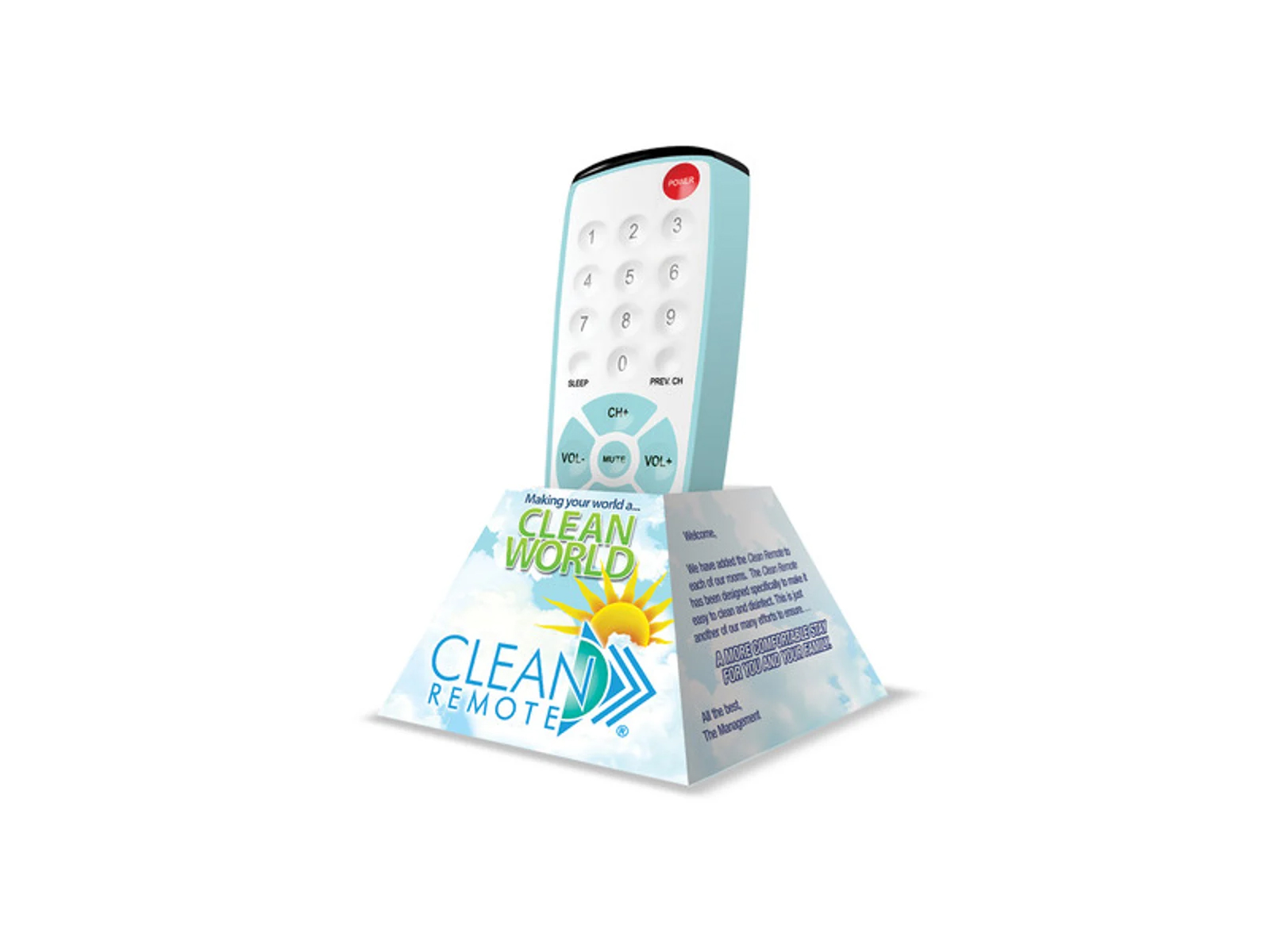 Clean Remote Universal TV remote control designed for use in hospitality and healthcare facilities - CR2M