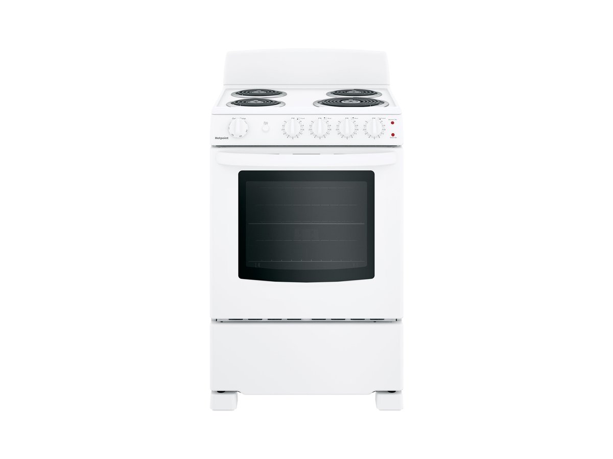 Hotpoint ENERGY STAR 24" Electric Free-Standing Front-Control Range - RAS240DMWW