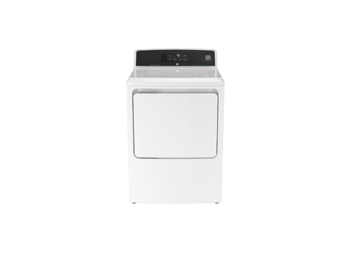 GE 7.4 cu. ft. Electric Dryer with Sensor Dry with Built-in App Payment System and Coin Drop - VTD56EASVWB