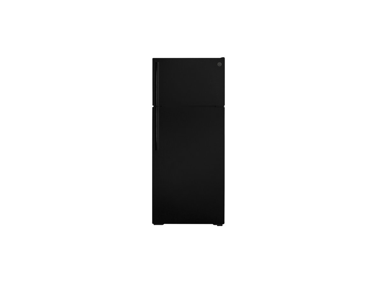 GE 28" 17.5 CU. FT. Top Freezer Refrigerator, Energy Star in Black - GIE18DTNRBB