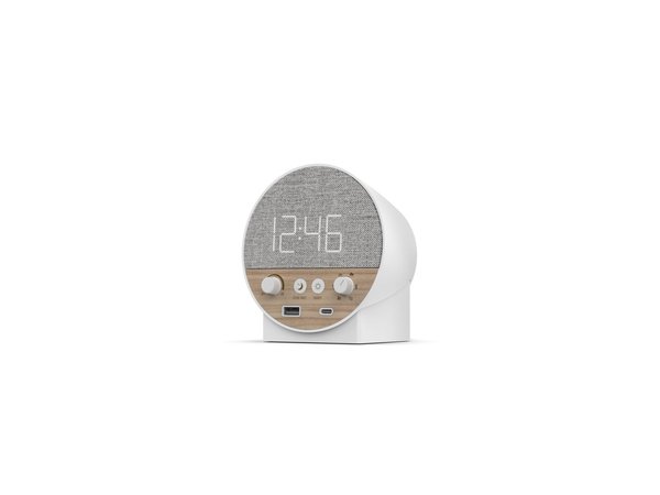 Nonstop Station R Hotel Wellness Clock, Sound Machine and Charging Station - NSR-BF - Ash Grain