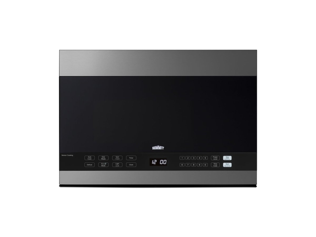 Summit 24" Over-the-Range Microwave in Stainless Steel/Black - MHOTR243SS