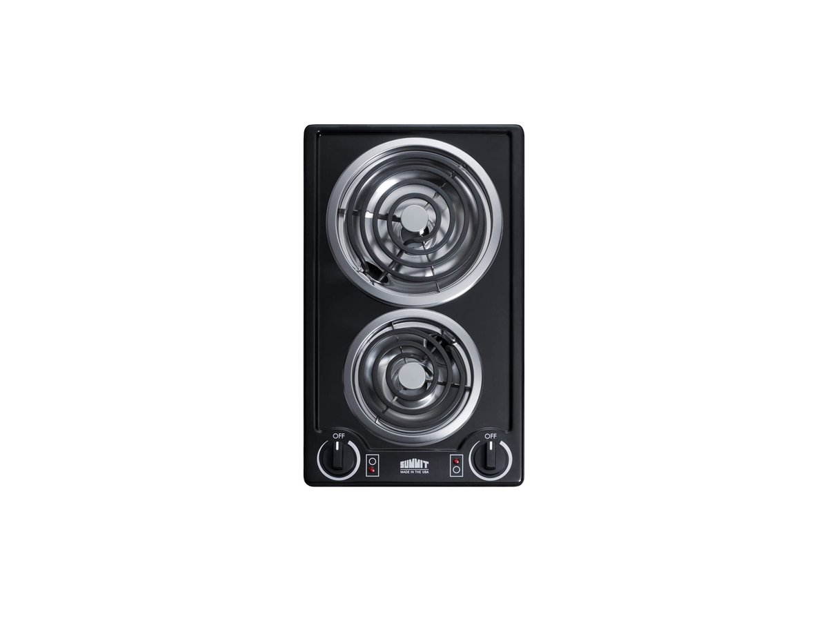 Summit 12" 2 Burner Coil Cooktop 230V - CCE226BL