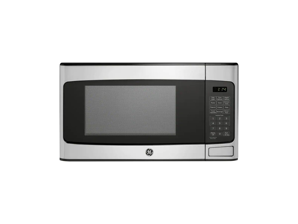 GE 1.1 Cu. Ft. Capacity Countertop Microwave Oven in Stainless Steel - JES1145SHSS
