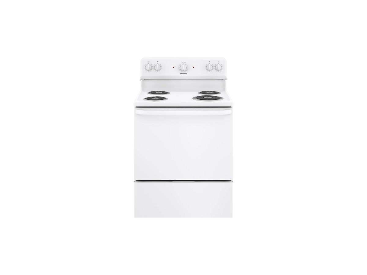 Hotpoint 30" Free Standing Electric Range in White - RBS160DM