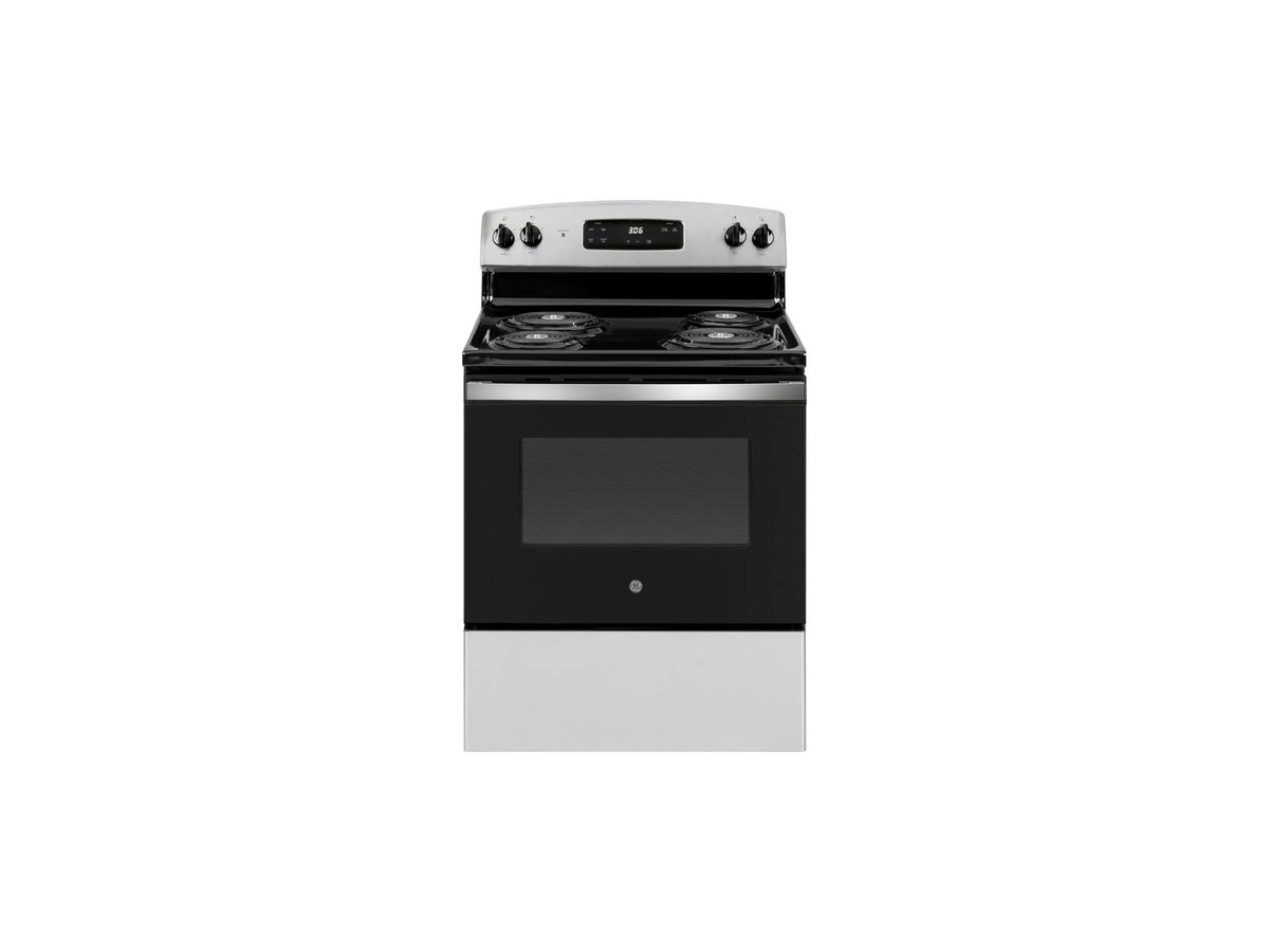 GE 30" Free Standing Electric Range in Stainless Steel - JBS360RMSS