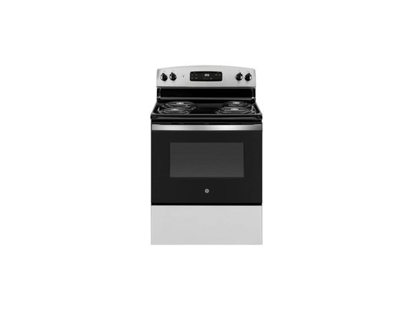 GE 30" Free Standing Electric Range in Stainless Steel - JBS360RMSS - Image 1