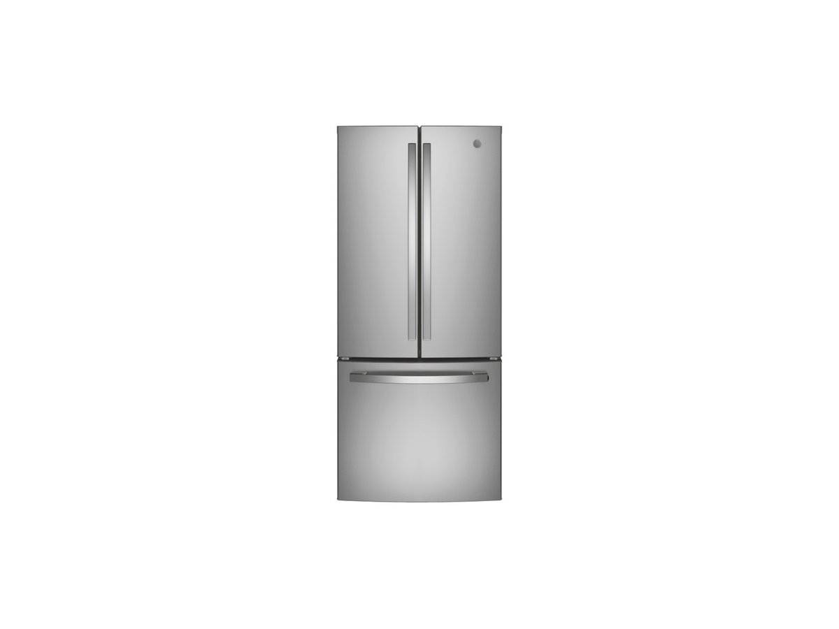 GE ENERGY STAR® 20.8 Cu. Ft. French-Door Refrigerator in Stainless Steel - GNE21FYKFS