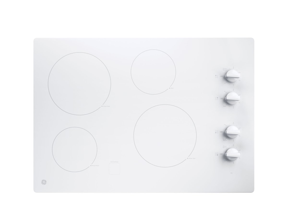 GE 30" Built-In Knob Control Electric Cooktop - JP3030TWWW