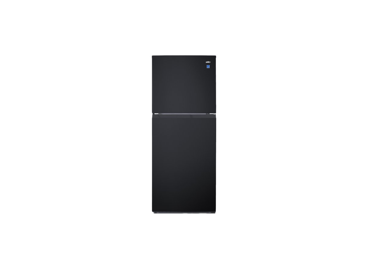 Summit 24" Top Mount Refrigerator-Freezer with Icemaker in Black - FF1087BIM