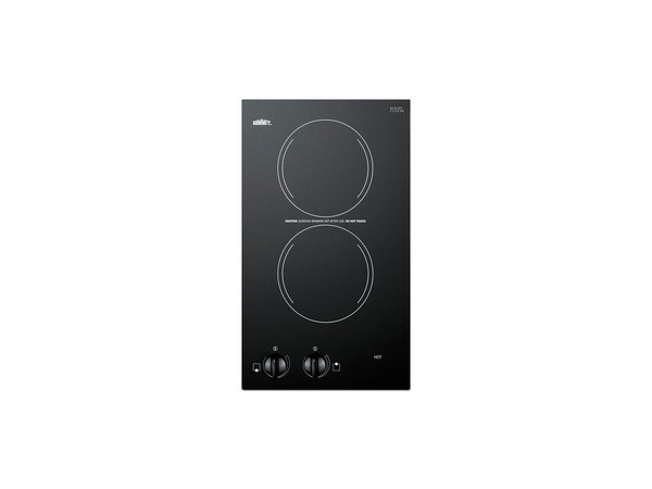 Summit Radiant 2 Burner Cooktop 230V - CR2220B - Image 1
