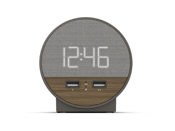 Nonstop Station O Hotel Alarm Clock with Dual USB Outlets - NSO-BK, NSO-WFL, NSO-WFD - Image 1