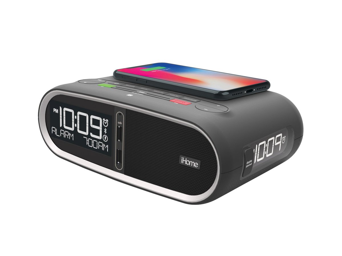 IHome Triple Display QI, Bluetooth and NFC Alarm Clock - HWL83B