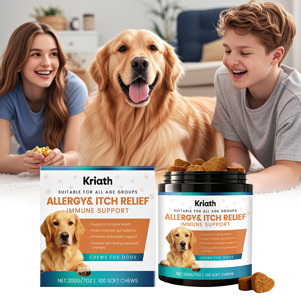 Dog Allergy Relief Immune Chews Skin Coat Supplement Itch Relief Appetite Booster