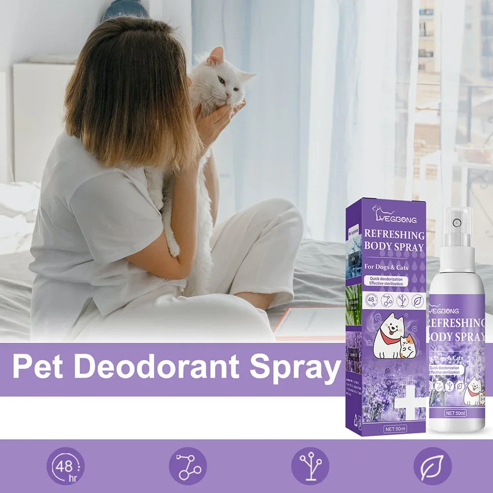 Lavender oil pet deodorant spray for removing odor lasts long