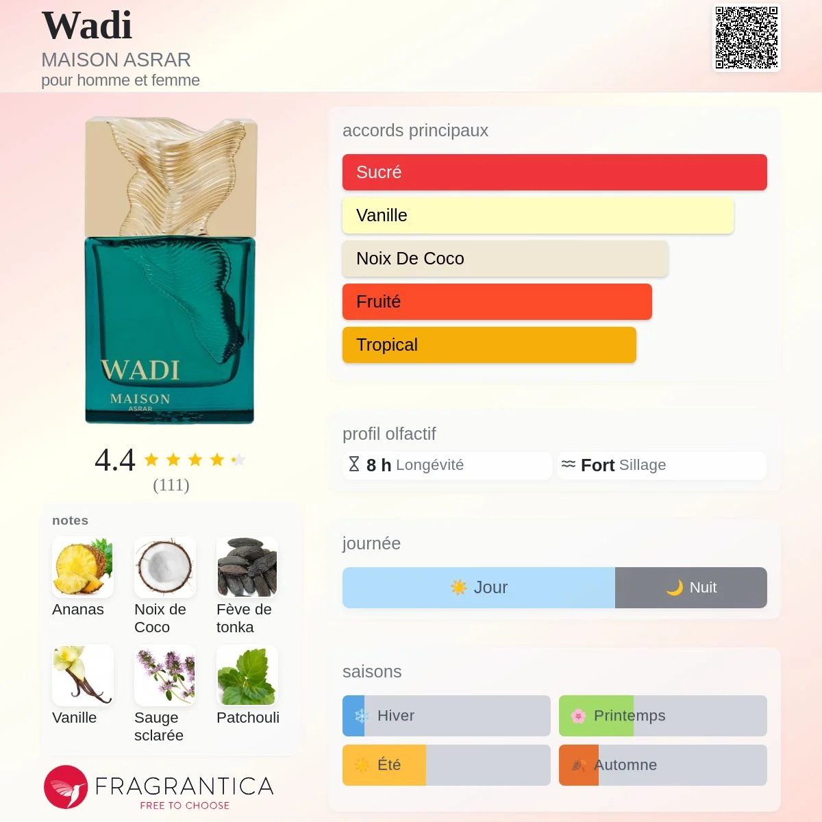 Wadi Maison Asrar Parfum Homme 100ml vue 2