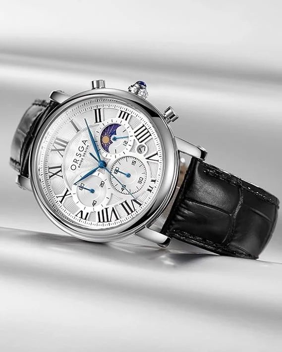  ORSGA CHRONOGHRAPHE AVEC BARCLET EN CUIR ORIGINAL vue 5