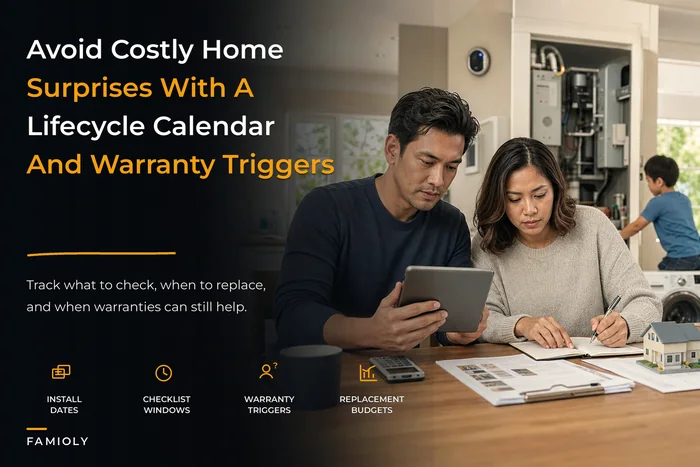 Avoid costly home surprises: a lifecycle maintenance calendar and warranty triggers for busy families