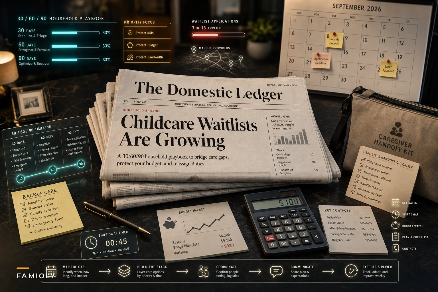 Childcare Waitlists Are Growing — A Household Playbook to Bridge Care Gaps, Protect Your Budget, and Reassign Duties