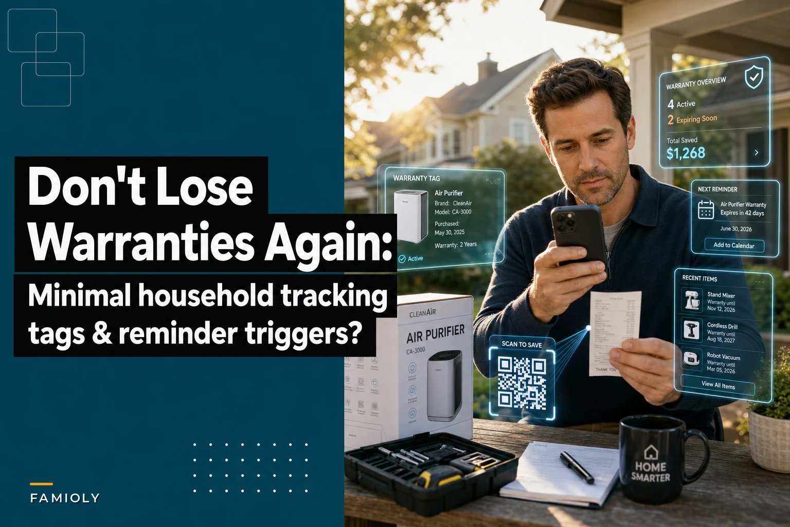 Don't lose warranties again: a minimal household tracking system with tagging and reminder triggers