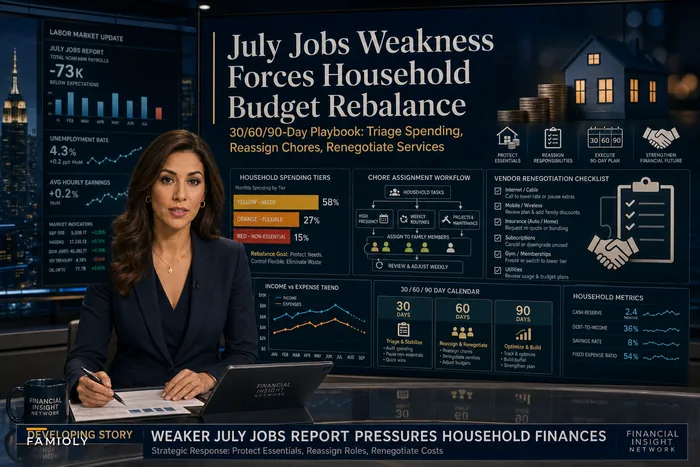 Rebalance Family Budgets and Household Roles After July's Weaker Jobs Report
