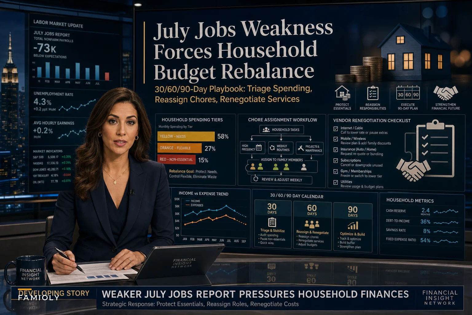 Rebalance Family Budgets and Household Roles After July's Weaker Jobs Report