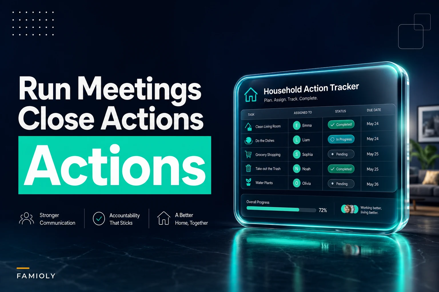 Run a 20-minute family meeting that actually closes action items