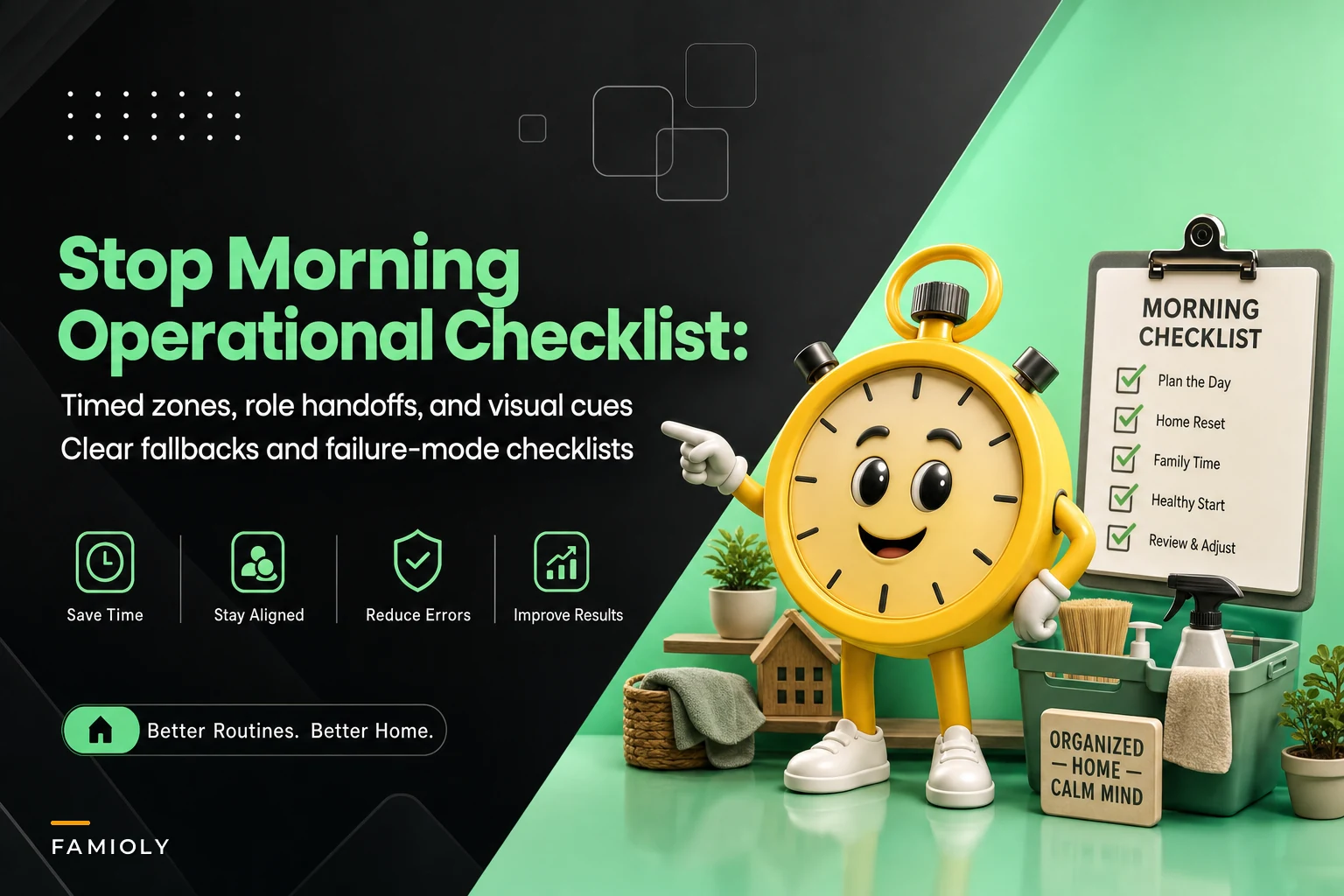 Stop morning chaos: an operational school-day checklist with timed zones, role handoffs, and fallback rules