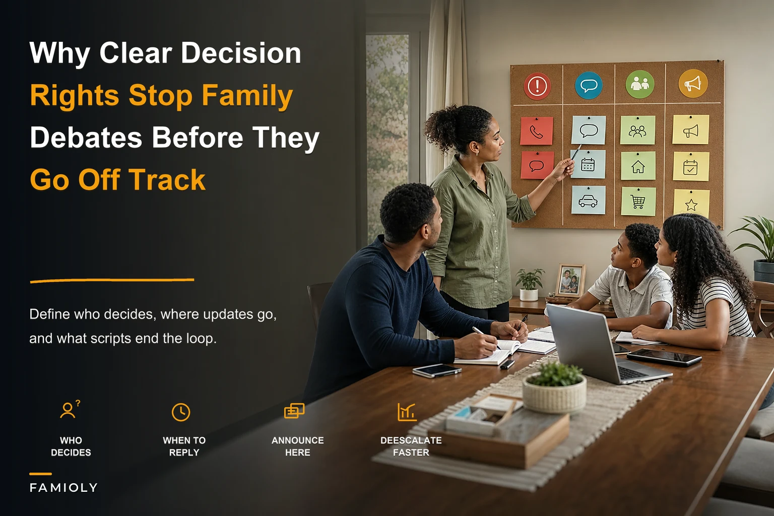 Why clear decision rights and channel rules beat endless family debates (plus scripts to use today)