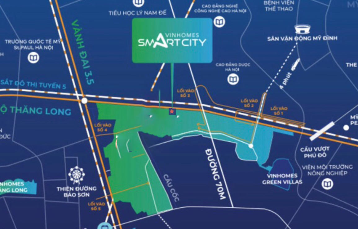Vị trí Vinhomes Smart City ở đâu? Địa chỉ, đường đi chi tiết