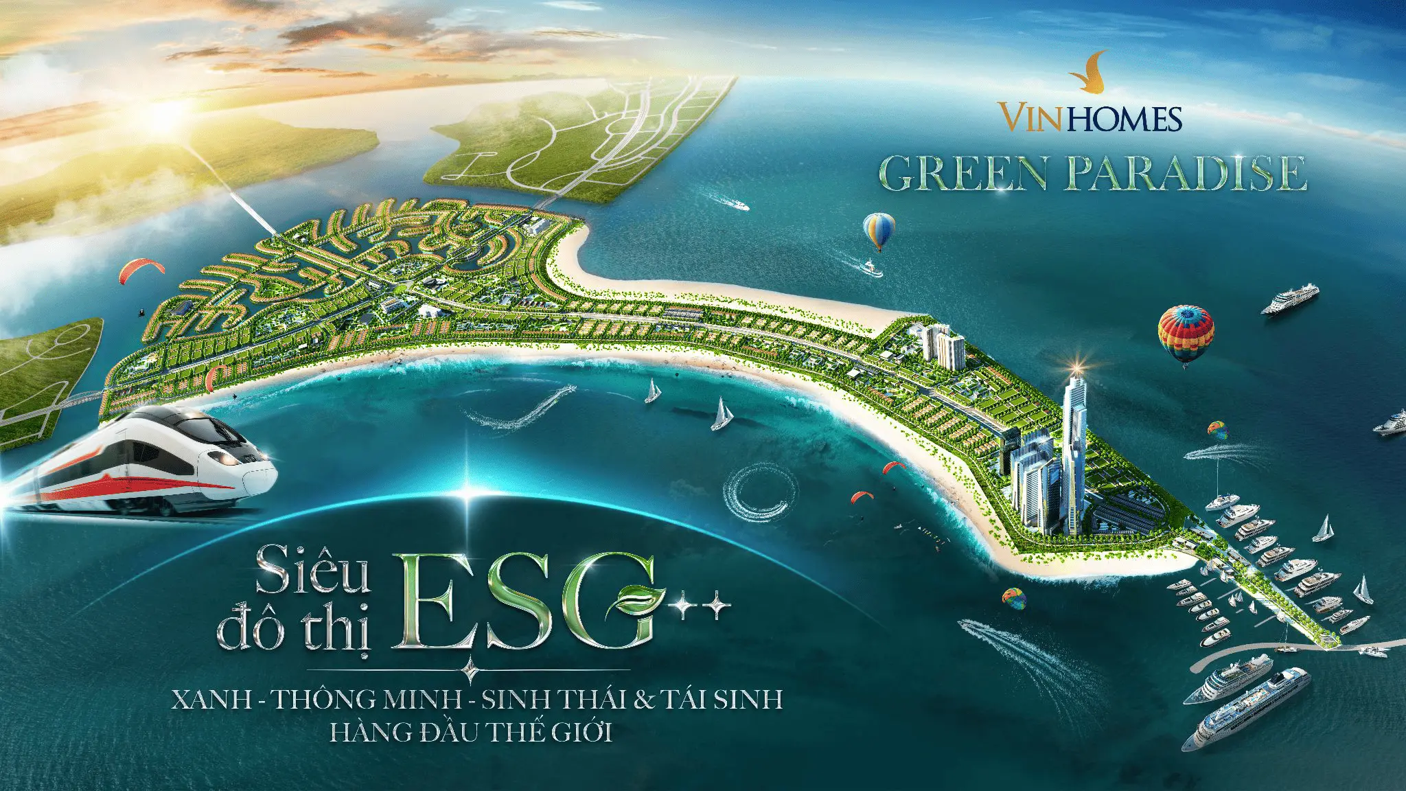 Vinhomes Green Paradise: Siêu đô thị sinh thái biển tầm vóc quốc tế tại Cần Giờ