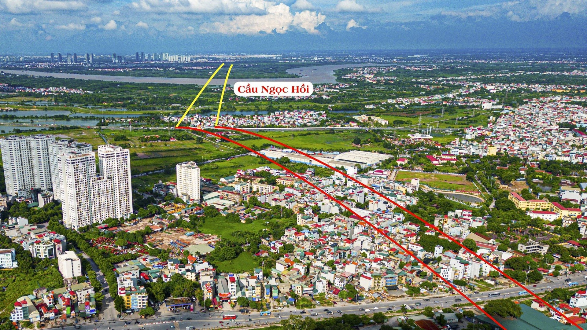 Hà Nội chuẩn bị thu hồi đất của hơn 1.200 hộ dân để xây tuyến đường kết nối siêu cầu dây văng Ngọc Hồi
