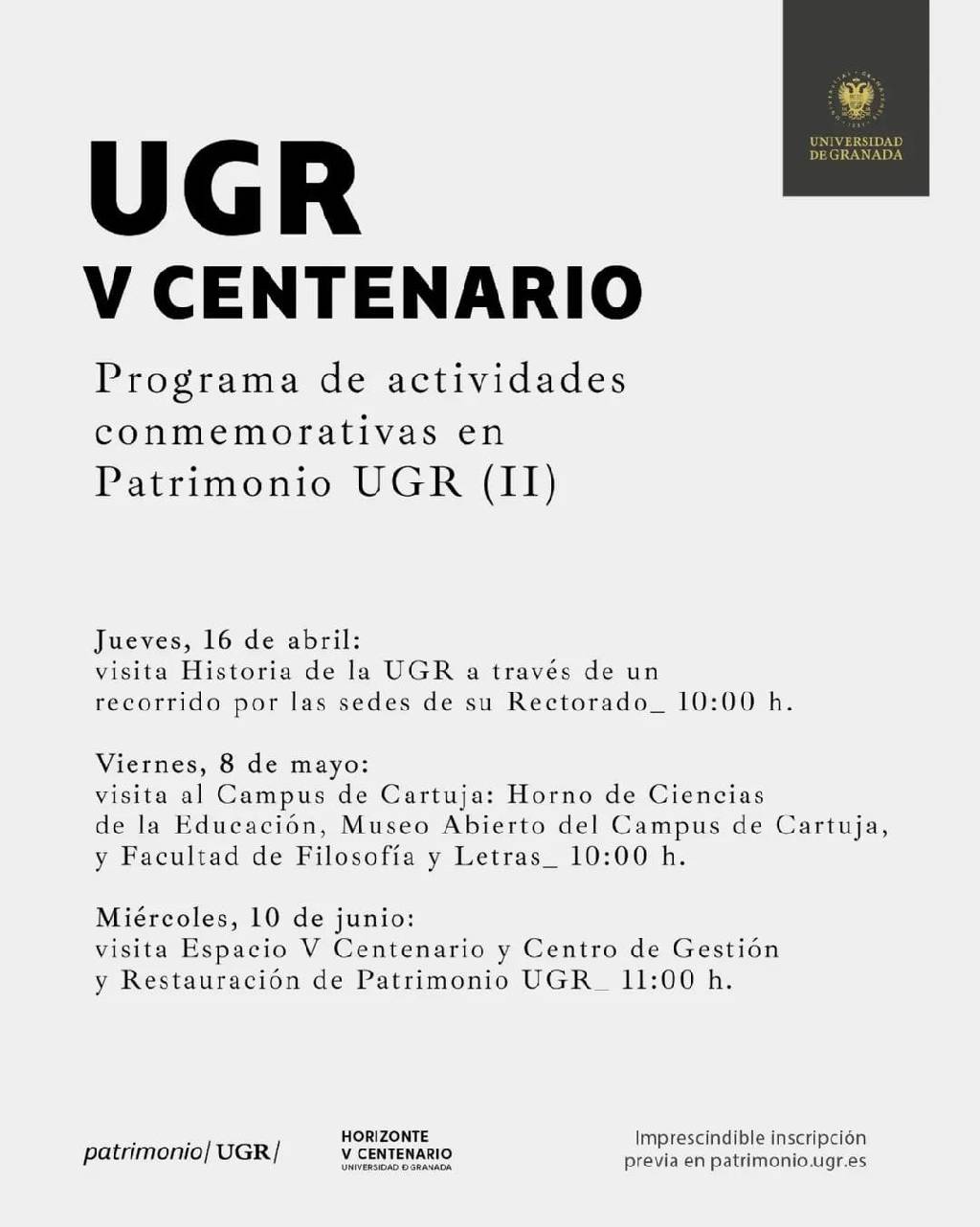 Visita Espacio V Centenario (Patrimonio UGR)