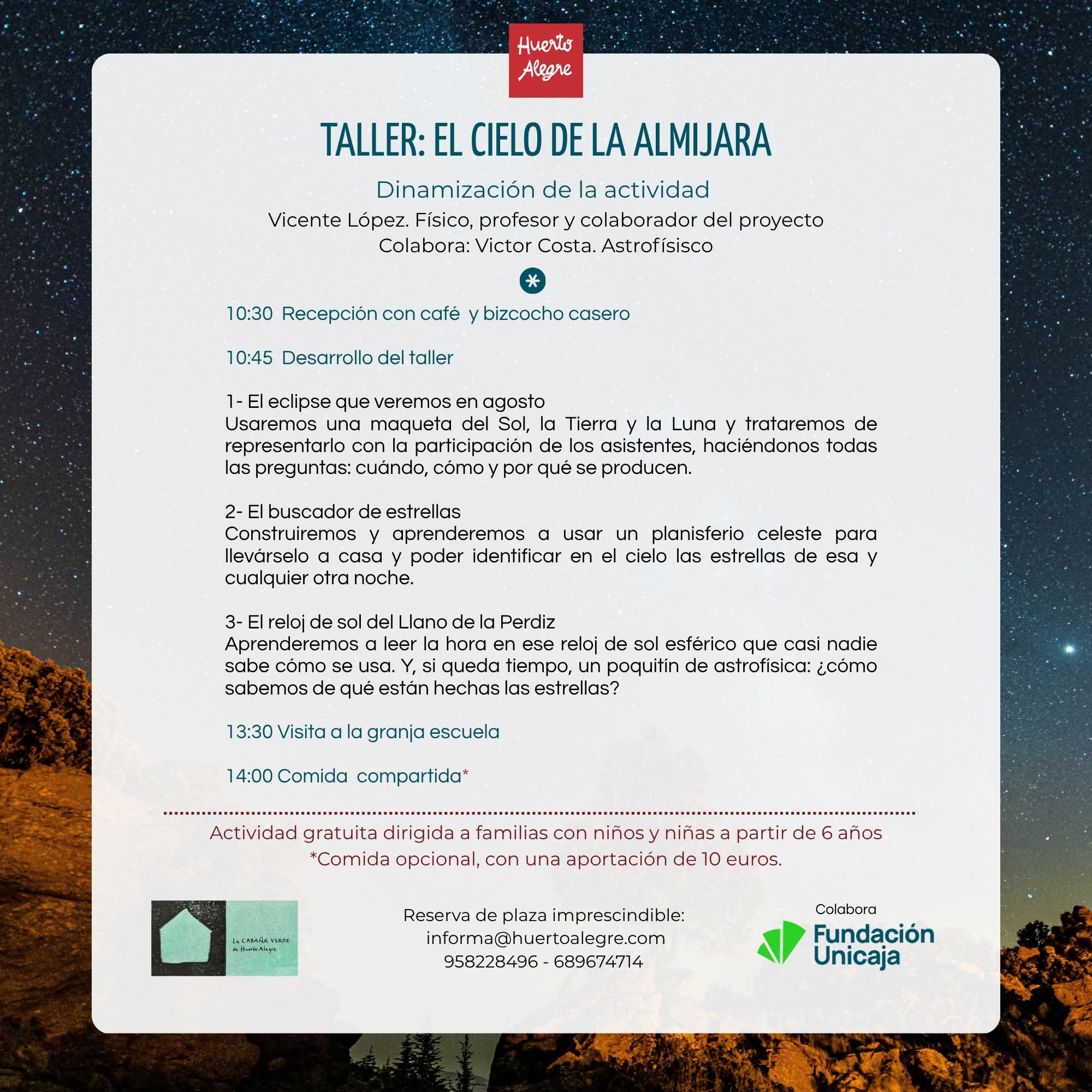 Taller: El Cielo de la Almijara. Astronomía para principiantes