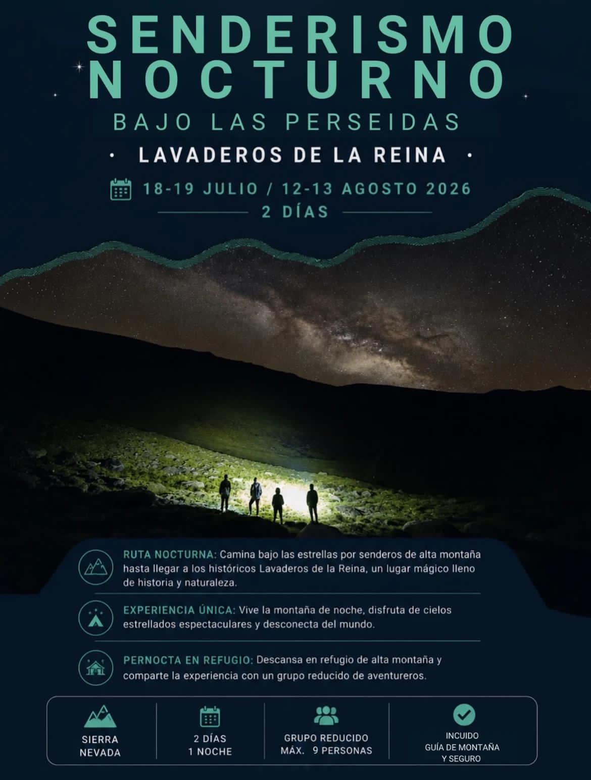 Senderismo Nocturno Bajo las Perseidas (Agosto)