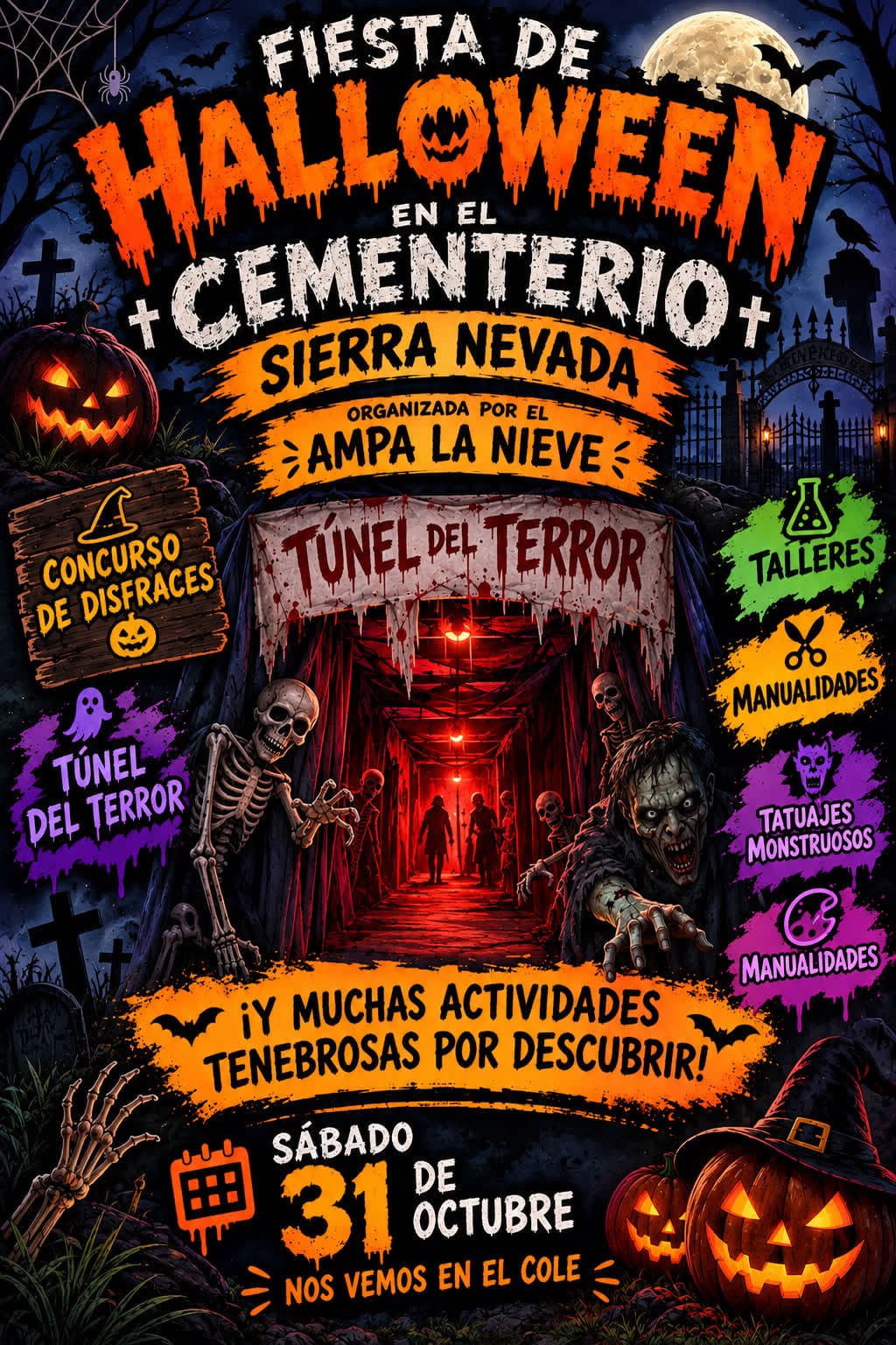 Fiesta de Halloween en el Cementerio