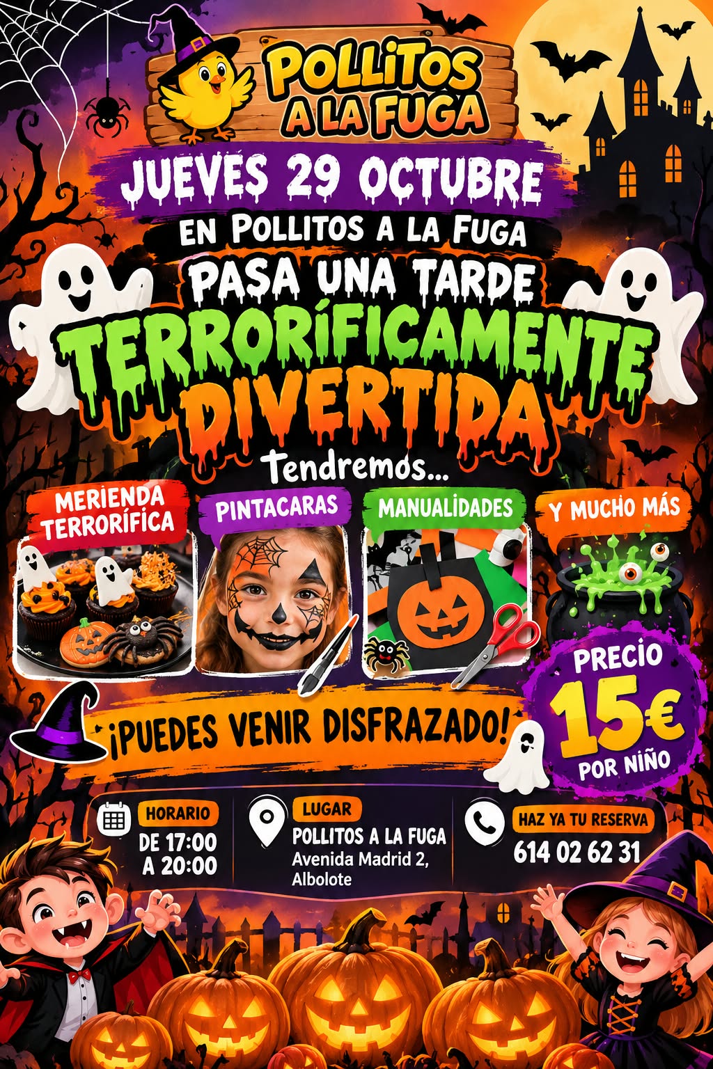 Pollitos a la Fuga - Fiesta de Halloween