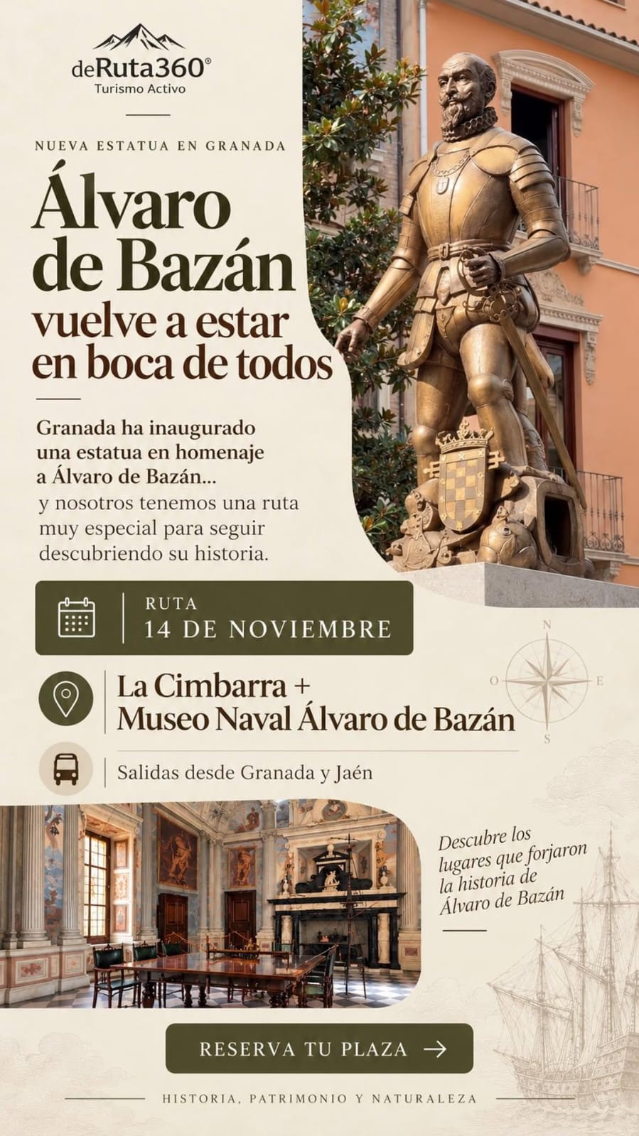 Ruta: La Cimbarra y Museo Naval Álvaro de Bazán