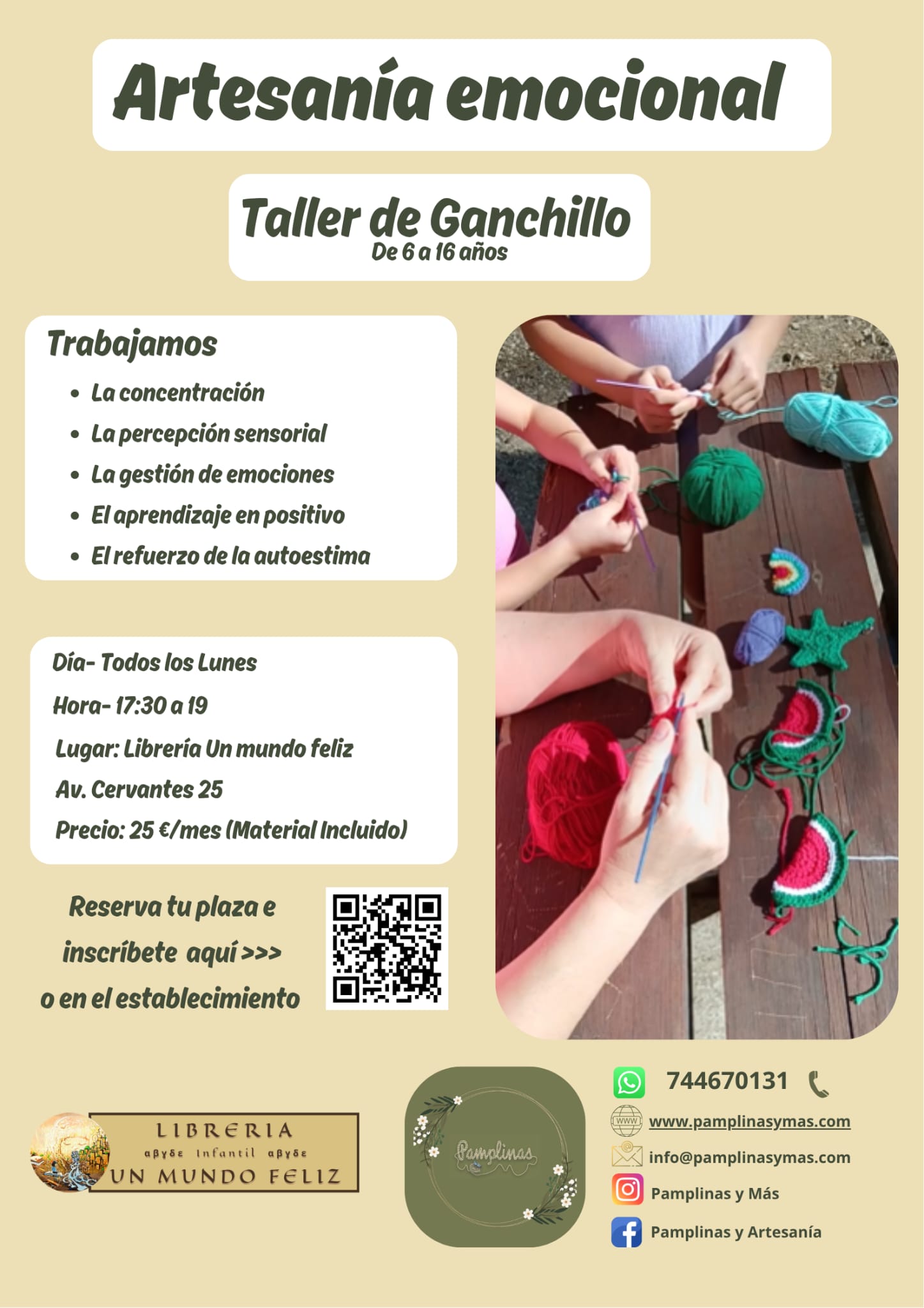 Artesanía emocional - Taller de Ganchillo (Lunes 2)